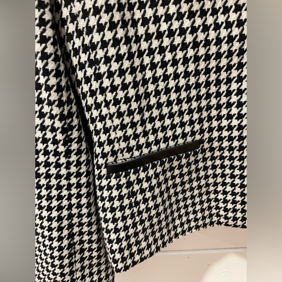 LES AILES DE LA MODE vintage black and white houndstooth blazer size 11 - Picture 7 of 10